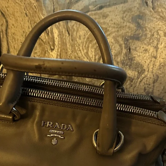 Prada Dark grey double zipper Prada bag. Two zip pockets. Offers are considered. - Picture 5 of 15